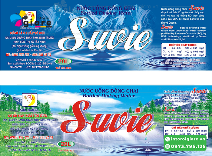 in tem nhãn decal bình nước suối
