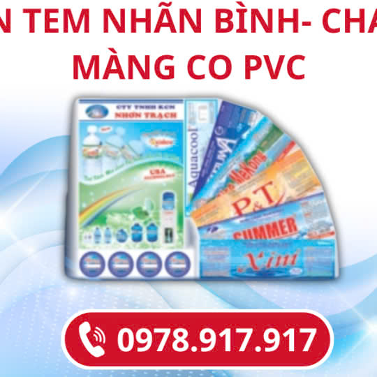 nhãn chai nước suối