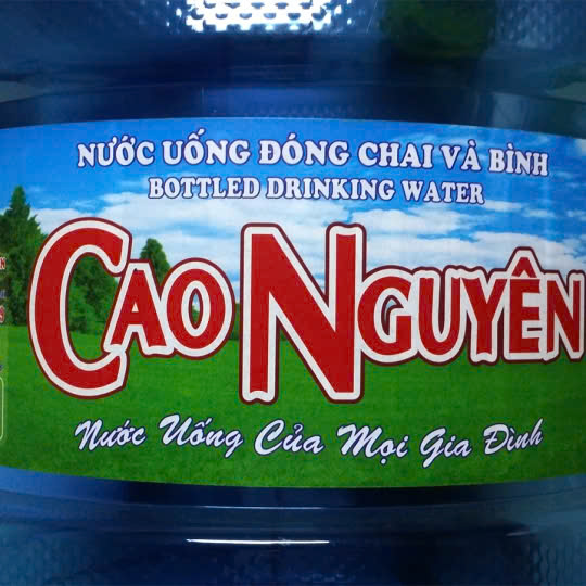 nhãn chai nước suối