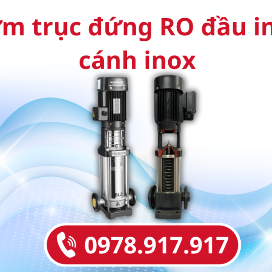 Bơm trục đứng RO đầu inox cánh inox 
