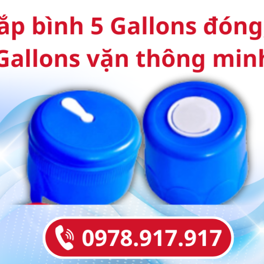 Nắp bình 5 Gallons đóng, 5 Gallons vặn thông minh